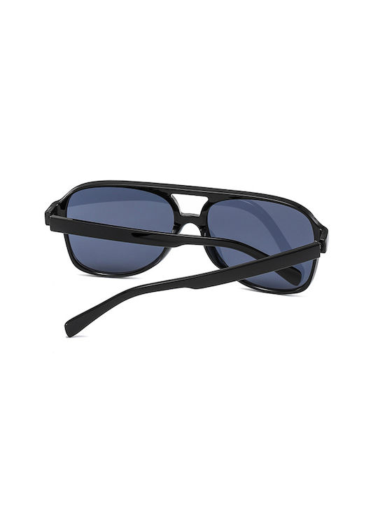 Techsuit Unisex Γυαλιά Ηλίου με Μαύρο Σκελετό και Μαύρο Polarized Φακό