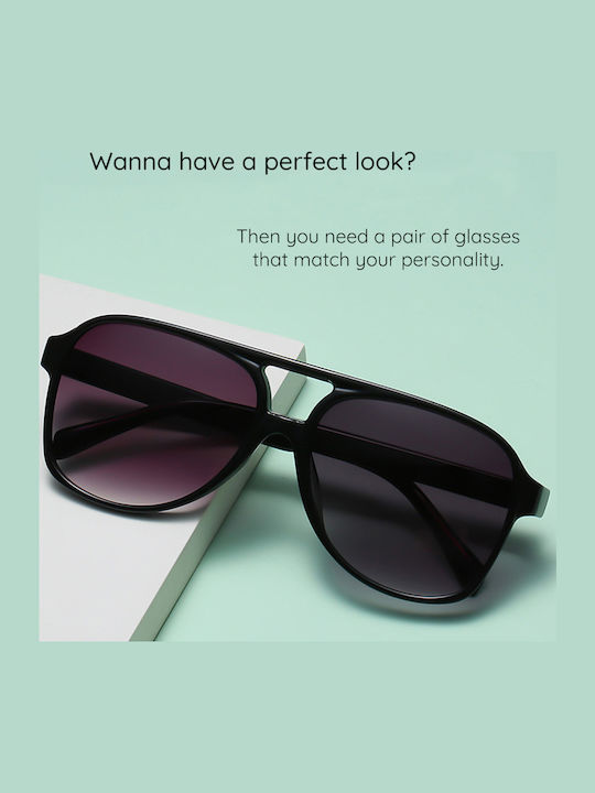 Techsuit Unisex Sunglasses with Black Frame and Black Polarized Lens