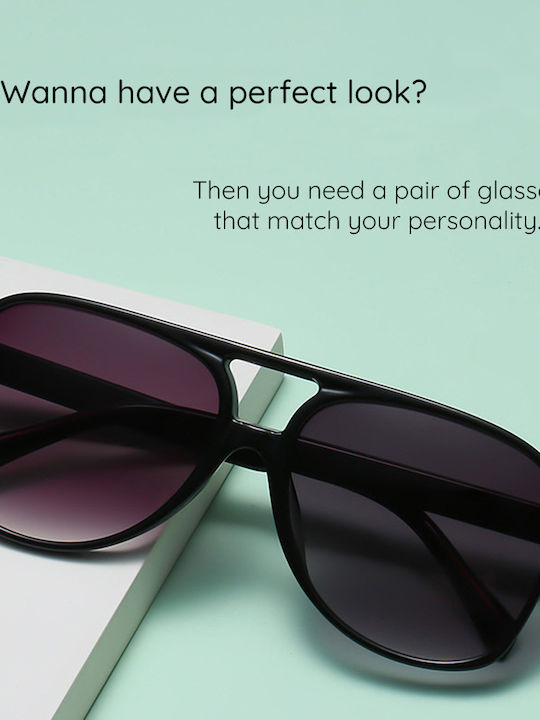 Techsuit Unisex Γυαλιά Ηλίου με Μαύρο Σκελετό και Μαύρο Polarized Φακό