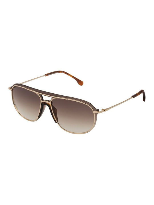 Lozza Men's Sunglasses with Gold Metal Frame and Gold Lens