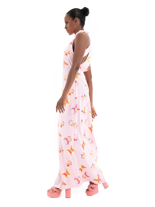 Somethingnew Buffy Halter Open Back Maxi Dress - Light Pink Φορέματα & Ολόσωμες Φόρμες (Γυναικείο Light Pink - 10289304)