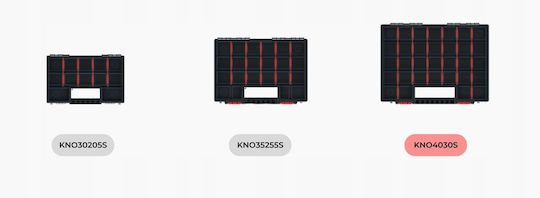 Prosperplast Werkzeugkoffer-Organisator 32 Positionen Schwarz 39.9x30.3x5cm