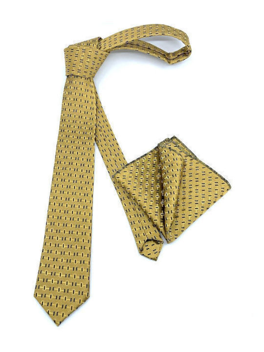 Legend Accessories Σετ Ανδρικής Γραβάτας σε Κίτρινο Χρώμα Legend Accessories Σετ Ανδρικής Γραβάτας σε Κίτρινο Χρώμα