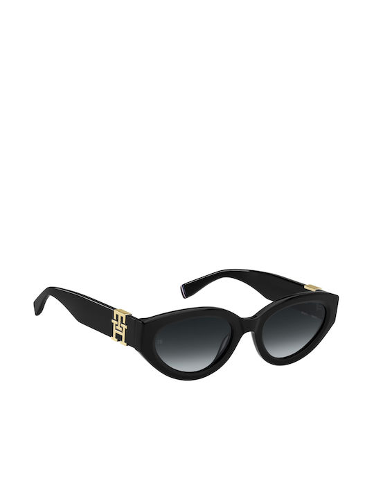 Tommy Hilfiger Women's Sunglasses with Black Plastic Frame and Black Gradient Lens th1957/s 807/9o