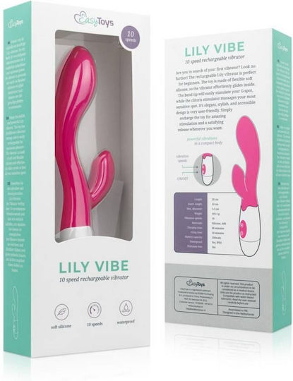 Easytoys Lily Δονητής Rabbit 20cm Ροζ