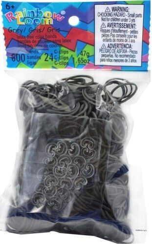 Rainbow Loom Λαστιχάκια Γκρι Λαστιχάκια