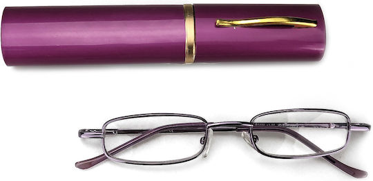 Eyelead P 203 Reading Glasses +4.00 Pocket in Purple color