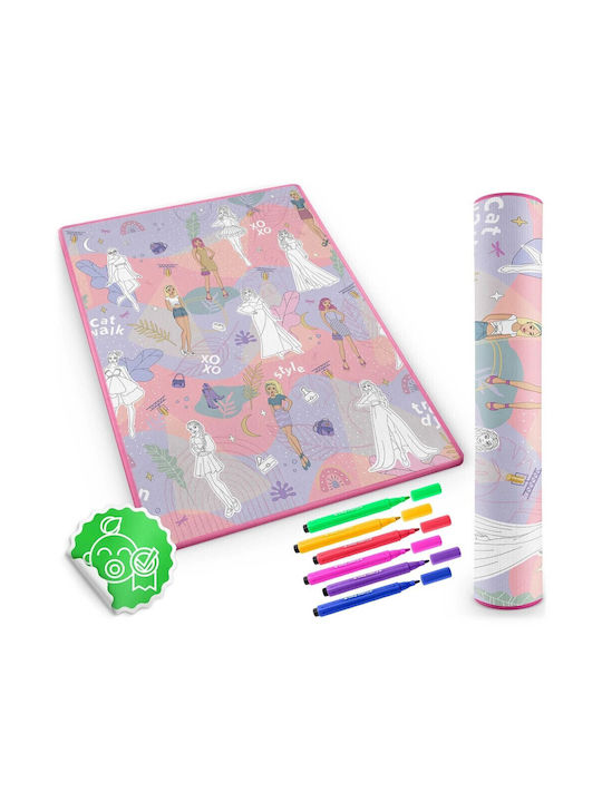 Ricokids Kinder Teppich Rosa 120x90cm