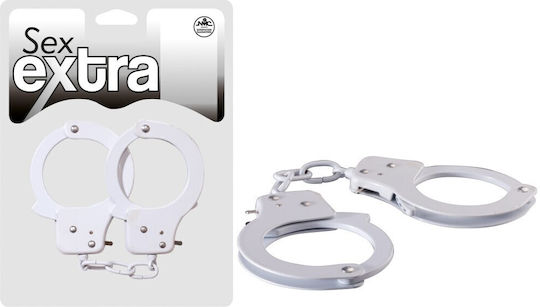 Nanma Sex Extra Metal Cuffs with Key Handschellen in Weiß Farbe