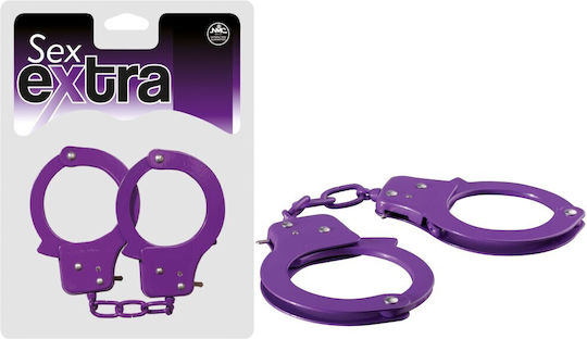 Nanma Sex Extra Metal Cuffs with Key Χειροπέδες σε Μωβ Χρώμα