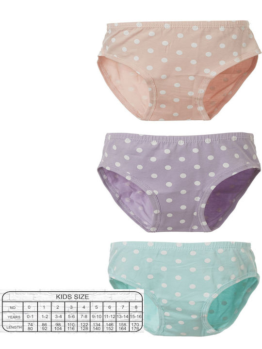 Set of 3 pieces (panties) With polka dot pattern - Polka dots - Energiers - 39-5474-1