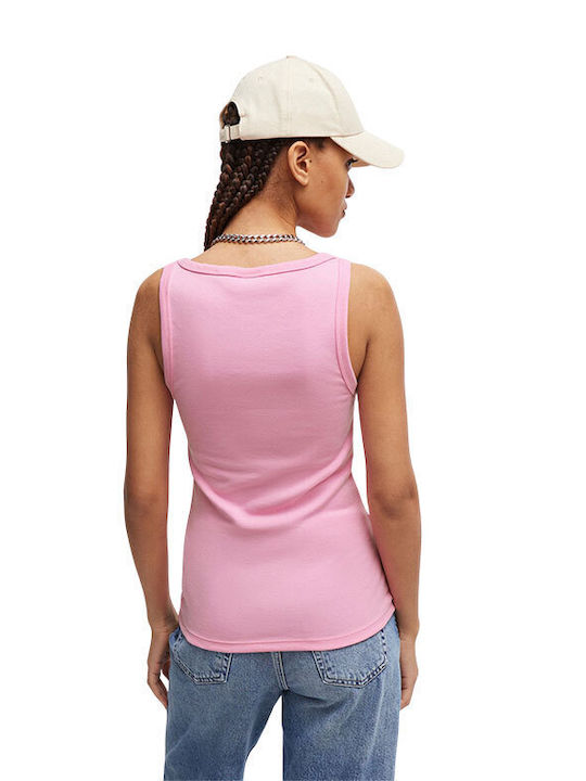 Hugo Boss Damen Bluse Baumwolle Ärmellos Pink