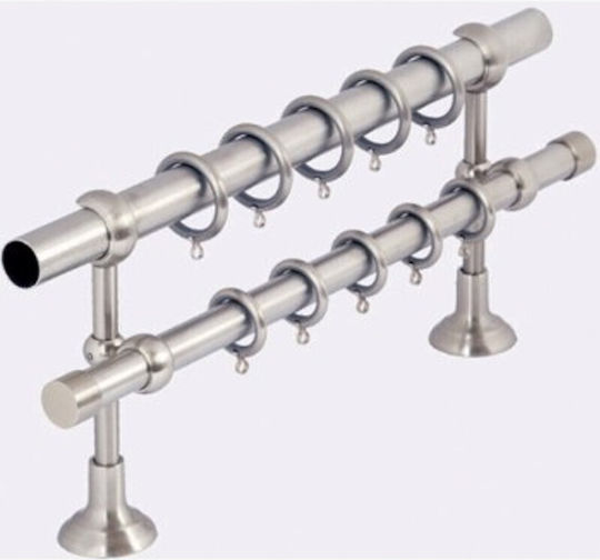 Curtain Wood Oriental Φ25 Inox By Guy Laroche Dimensions (160cm), Properties (with handle (double))