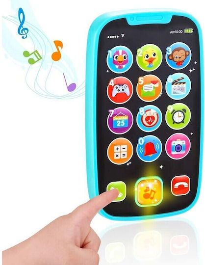 Spieltelefon Kinder-Interaktives Telefon mit Musik, Licht und Geräuschen für 12++ Monate