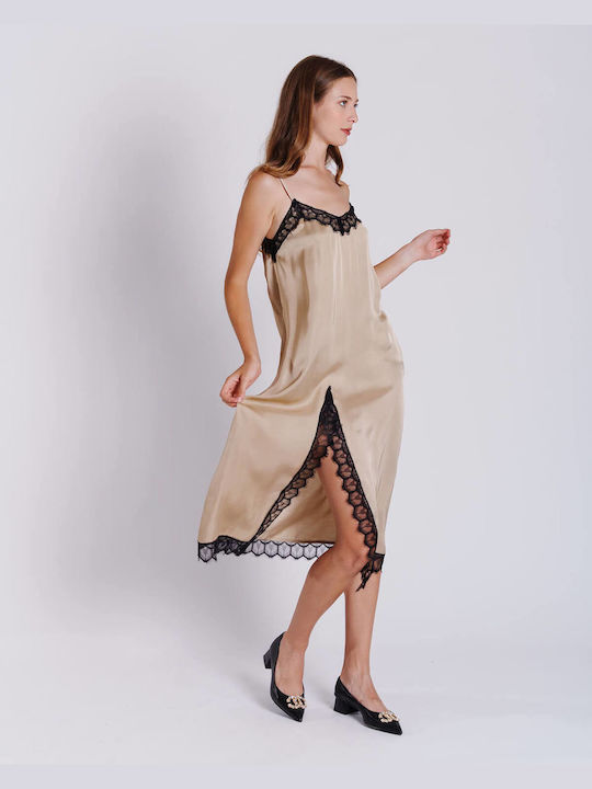 Collectiva Noir Kleid Beige