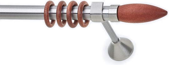 Anartisi Μεταλλικό Κουρτινόξυλο Evo Wood Φ25mm