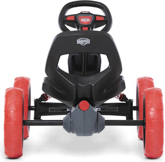 Berg Reppy Rebel Kids Foot-to-Floor Go Kart One-Seater with Pedal Red