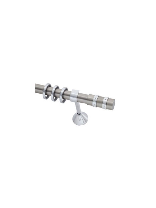 Guy Laroche Metallisch Vorhangstange Ecstasy Doppel mit Schiene Φ25mm 160cm Silber