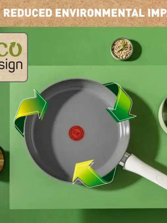 Tefal Renew On Pans Set of Aluminum with Non-stick Coating Grey 3pcs