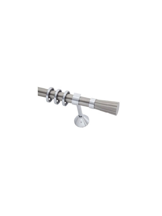 Guy Laroche Metallisch Vorhangstange Elegance Doppel mit Schiene Φ30mm 160cm Silber