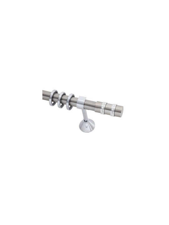 Guy Laroche Metallisch Vorhangstange Profile Einfach Φ25mm 160cm Silber