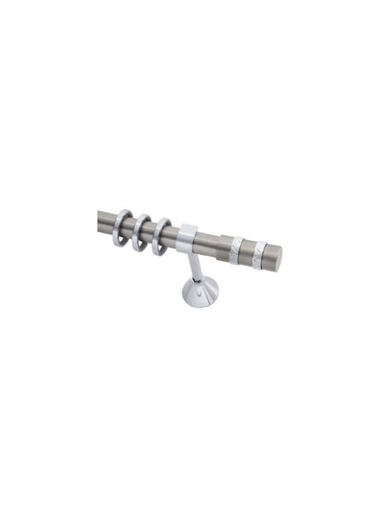 Guy Laroche Metallisch Vorhangstange Tango Doppel mit Stange Φ25mm 160cm Silber