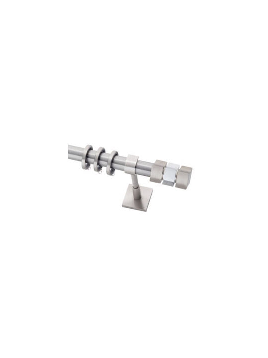 Guy Laroche Metallisch Vorhangstange Vogue Doppel mit Stange Φ25mm 160cm Silber
