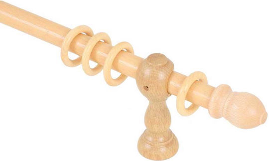 Bare pentru perdele Ramino Lemn Single Φ30mm 120cm Culoare Naturală Lemn 12113_6890 Bare pentru perdele Ramino Lemn Single Φ30mm 120cm Culoare Naturală Lemn 12113_6890