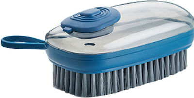 Plastic Cleaning Brush with Handle Blue