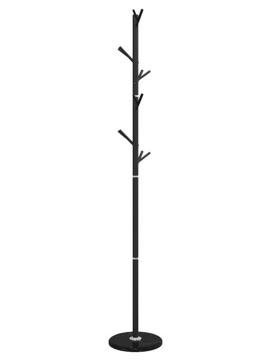 vidaXL Καλόγερος Μεταλλικός Μαύρος 29x29x175cm