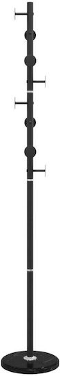 vidaXL Metallic Coat Rack Black 29x29x176cm