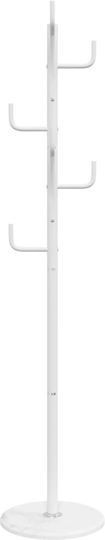 vidaXL Cuiere de podea Metal Alb 37x37x183cm
