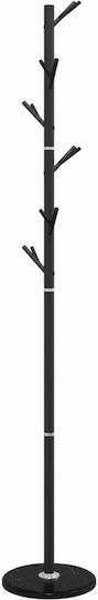 vidaXL Metallic Coat Rack Black 29x29x175cm