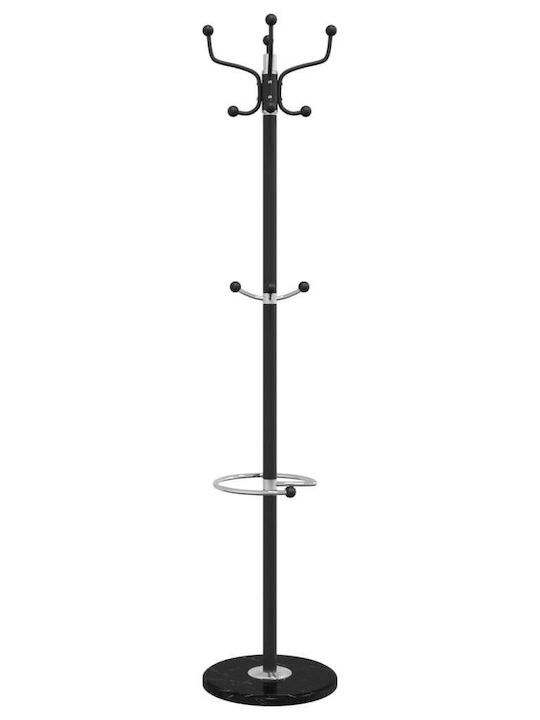 vidaXL Cuiere de podea Metal Negru 37x37x180cm