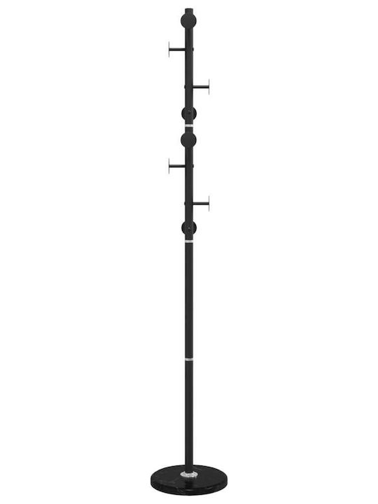 vidaXL Καλόγερος Μεταλλικός Μαύρος 29x29x176cm