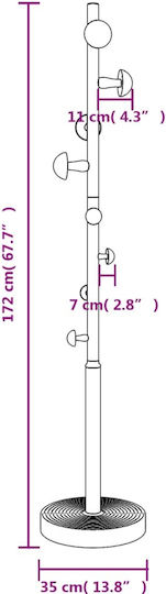 vidaXL Metallic Coat Rack Blue 35x35x172cm