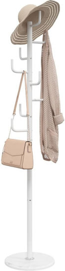 vidaXL Cuiere de podea Metal Alb 37x37x183cm