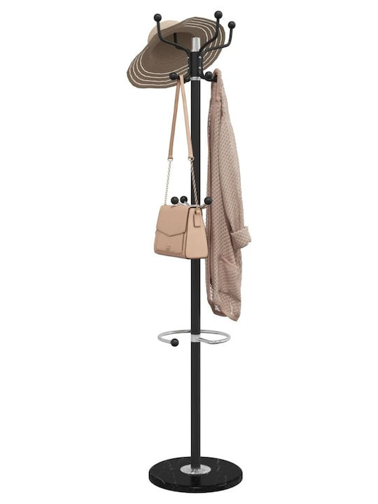vidaXL Cuiere de podea Metal Negru 37x37x180cm