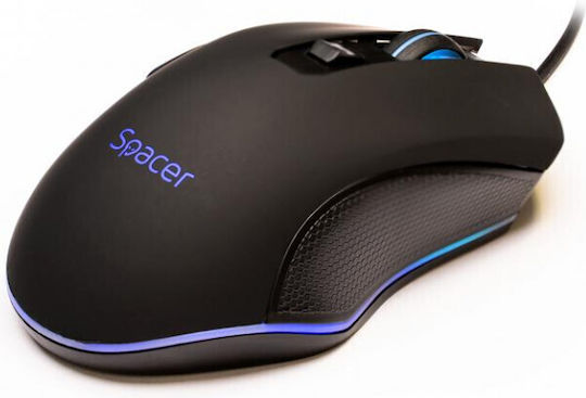 Spacer SP-GM-01 RGB Gaming Ποντίκι Μαύρο