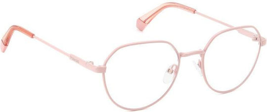 Polaroid Damen Metallisches Brillengestell Rosa PLDD465 35J