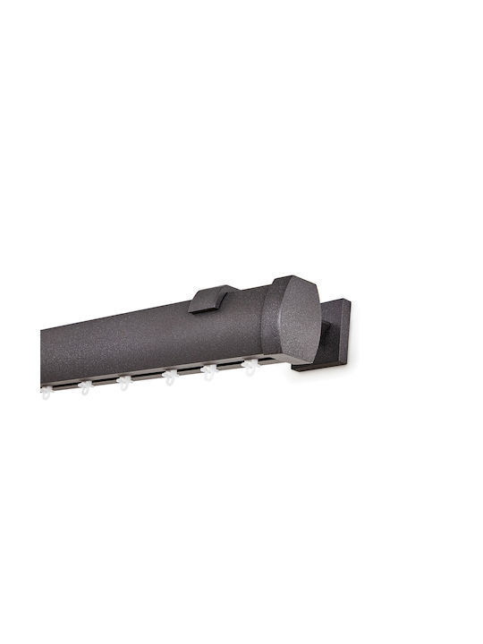 Anartisi Rock One-Way Aluminum Curtain Track Black 200cm A298307_10973