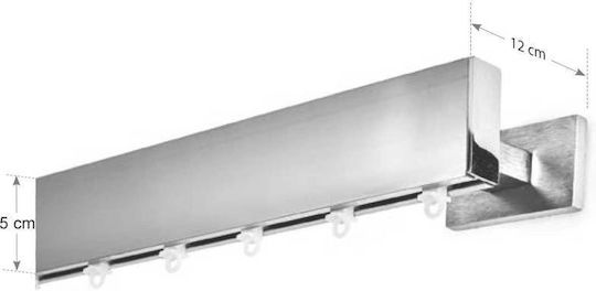 Anartisi Lama One-Way Aluminum Curtain Track Black 160cm A298312_11012