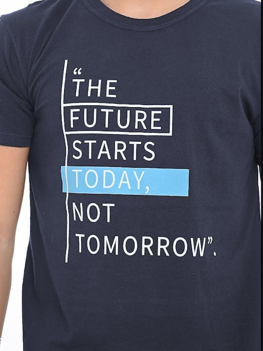 Αθλητικό T-shirt Navy Μπλε