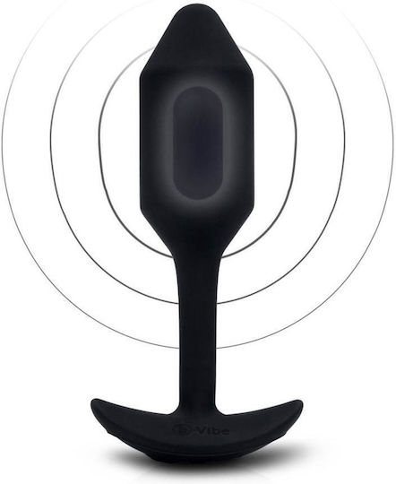 b-Vibe Vibrating Snug Plug Анална тапа с вибрация Medium Черна 12.5см