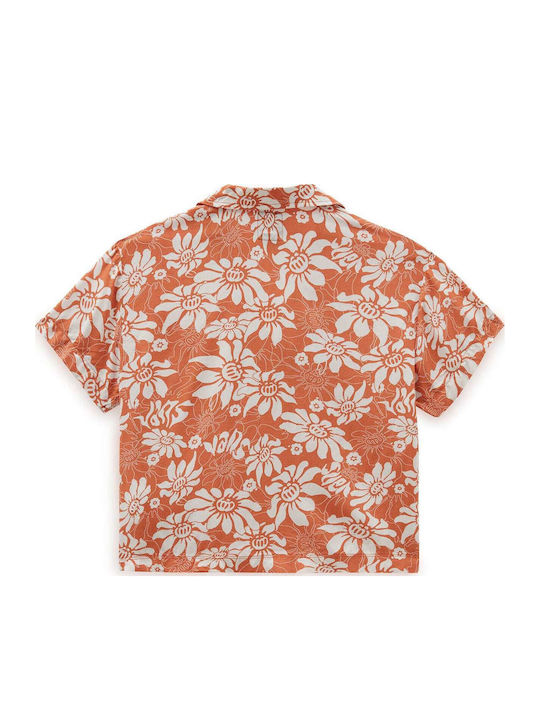 Vans Cămașă Amstone Ss Cropped Cămașă Vn000g8m-ehc Orange Girl