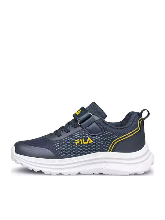 Memory Fast 3 Kids Sports Shoes Running with Hoop & Loop Closure Navy Blue