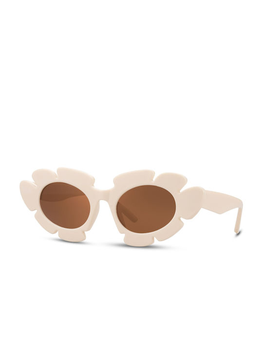 Solo-Solis Sonnenbrillen mit Beige Rahmen und Braun Linse NDL6813