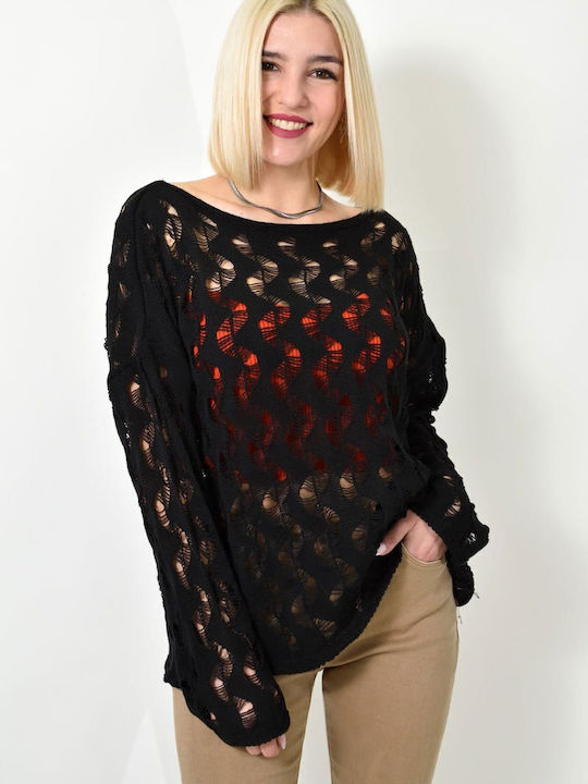 Women's Blouse Cotton Long Sleeve Black