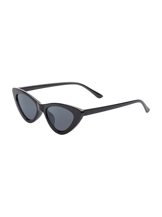 Women's Sunglasses with Black Plastic Frame and Black Lens 01-7135-3