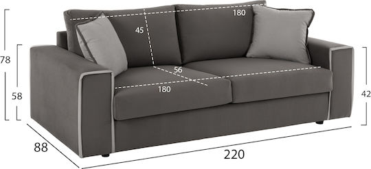 Σετ Σαλονιού 3-Seater & 2-Seater Grey